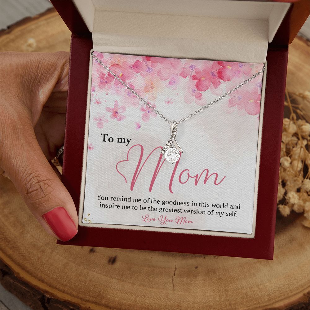 TO MY MOM, ALLURING BEAUTY NECKLACE FOR MOM, NECKLACE WITH MESSAGE CARD, BIRTHDAY, MOTHER'S DAY GIFT FOR HER