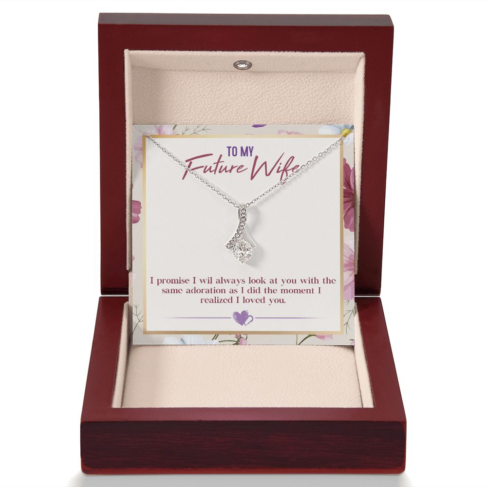 To My Future Wife, Alluring Beauty Necklace, For Bride To Be, Necklace With Message Card, Gift For Her