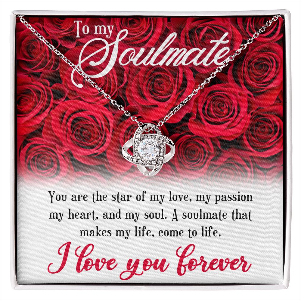 I LOVE YOU FOREVER, LOVE KNOT NECKLACE, FOR SOULMATE, BIRTHDAY, GIFT FOR HER, NECKLACE WITH MESSAGE CARD