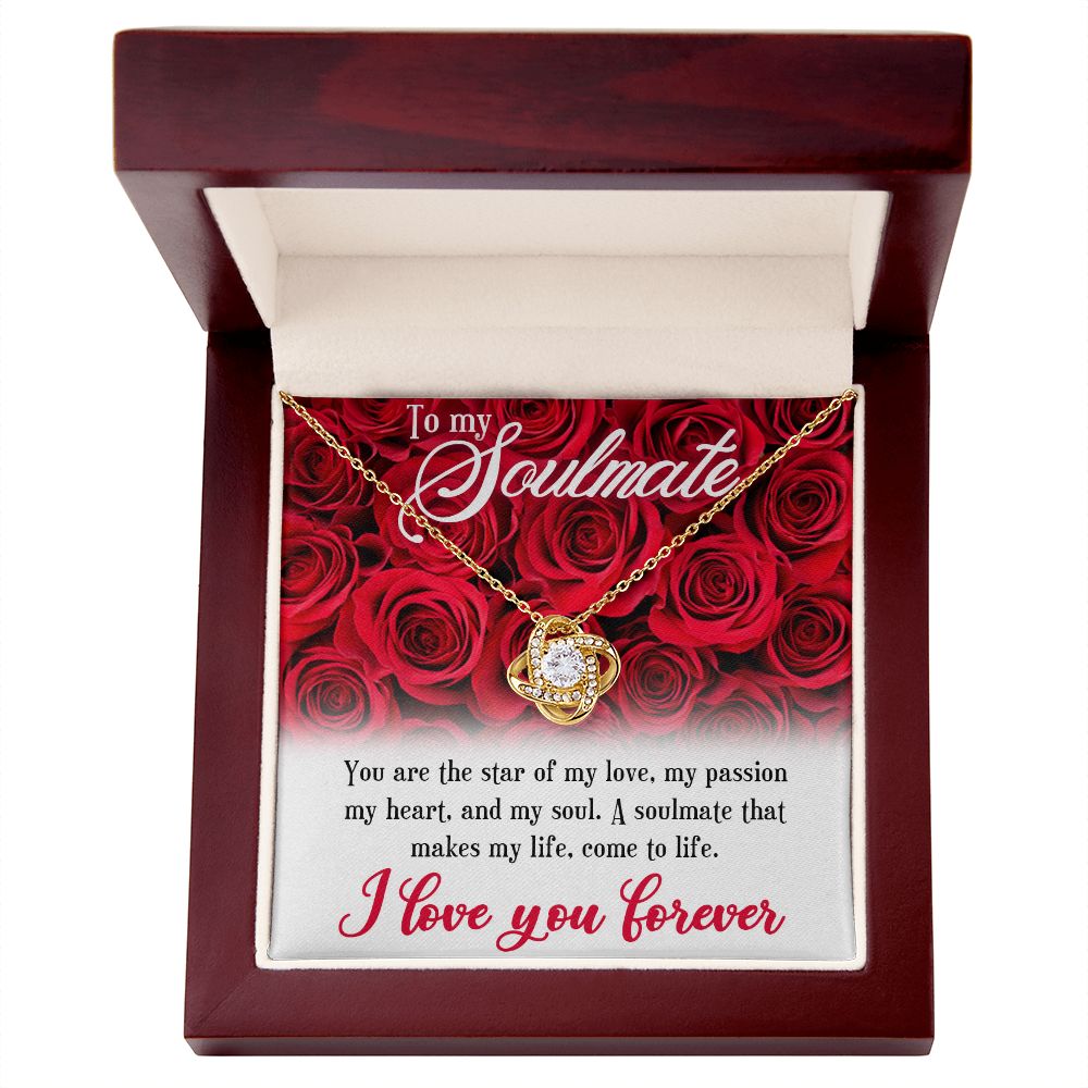 I LOVE YOU FOREVER, LOVE KNOT NECKLACE, FOR SOULMATE, BIRTHDAY, GIFT FOR HER, NECKLACE WITH MESSAGE CARD
