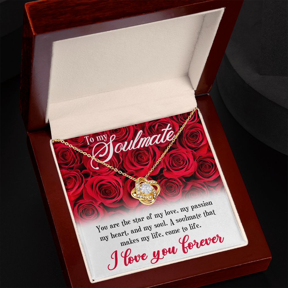 I LOVE YOU FOREVER, LOVE KNOT NECKLACE, FOR SOULMATE, BIRTHDAY, GIFT FOR HER, NECKLACE WITH MESSAGE CARD