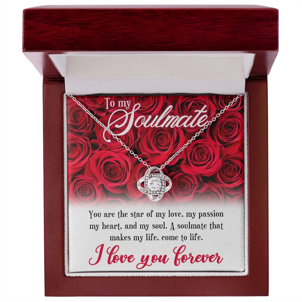 I LOVE YOU FOREVER, LOVE KNOT NECKLACE, FOR SOULMATE, BIRTHDAY, GIFT FOR HER, NECKLACE WITH MESSAGE CARD