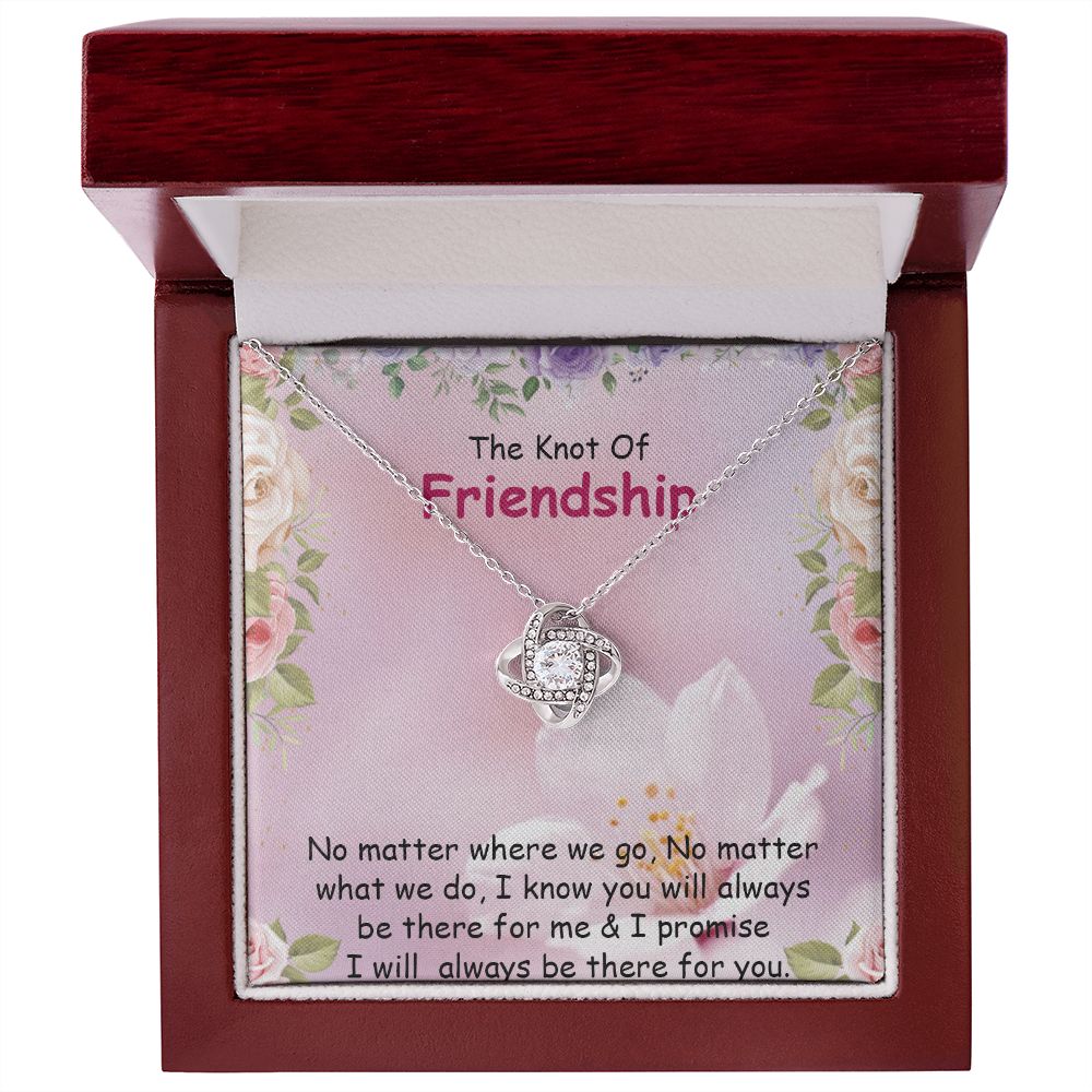 THE KNOT OF FRIENDSHIP, LOVE KNOT NECKLACE WITH MESSAGE CARD, FOR SISTERS, FRIENDS, BFF, BIRTHDAY, FRIENDSHIP DAY GIFT FOR HER