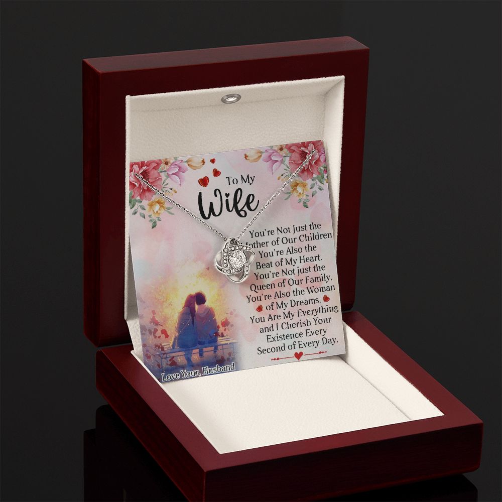 Love Knot Necklace, To My Wife, Necklace With Message Card, Birthday Gift For Her