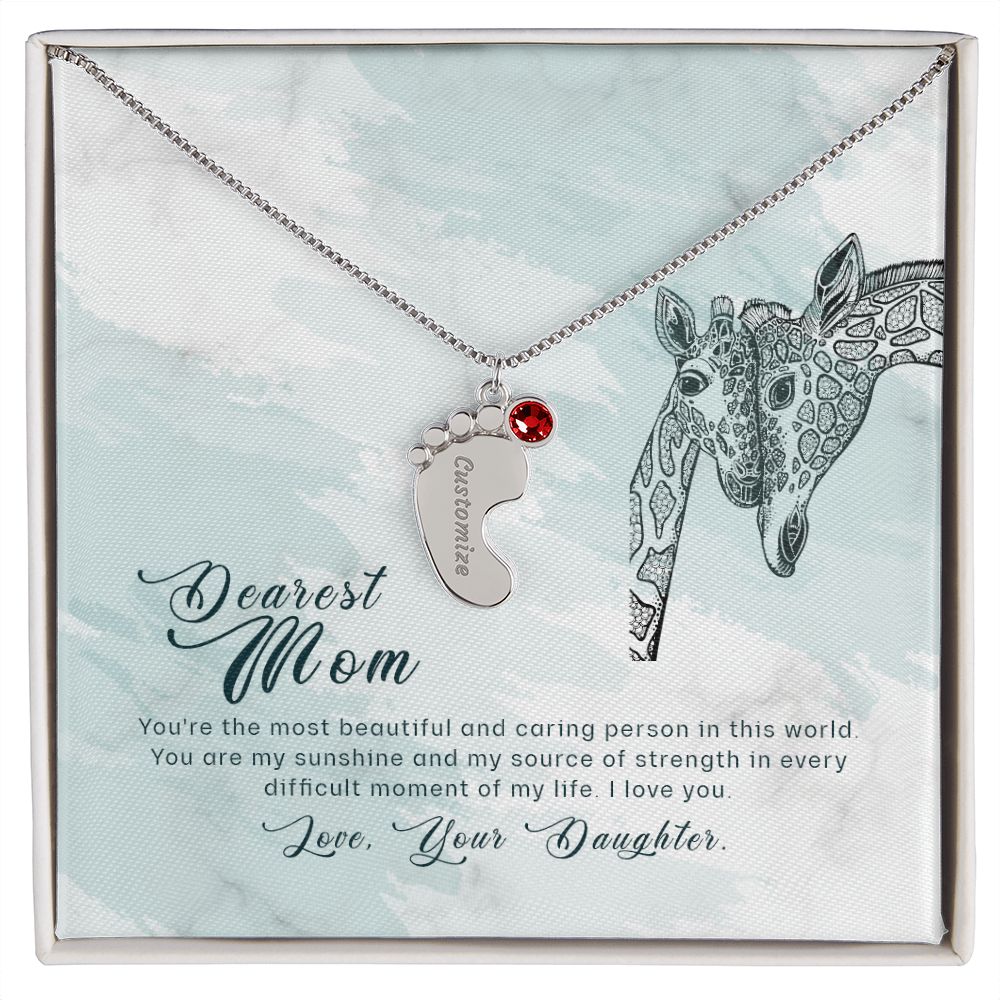 Customized birthstone hotsell necklace for mom