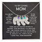 ENGRAVED BABY FEET WITH NAME AND BIRTHSTONE, NECKLACE GIFT FOR MOM WITH KIDS NAME, WITH MESSAGE CARD, BIRTHDAY/ MOTHER'S DAY GIFT FOR MOM