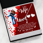 To My Wife Being With You Is My Only Dream Love Scripted Necklace, Couple Gifts, Jewelry For Her, Gold/Silver Necklace, Gift For Birthday, Anniversary, Christmas, Valentine's Day