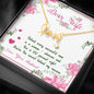 Dear Wife Scripted Love Necklace, Pendant For Her, Gift For Valentine's Day, Christmas, Anniversary, Couple Jewelry, Gold/Silver Pendant, Present For Her