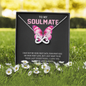 To My Soulmate, Infinity Hearts Necklace With I Just Want To Be Your Last Everything I Love You Forever and Always Message Card, Birthday, Anniversary, Gift For Her, Jewelry For Her, Pendant For Her