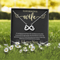 To My Beautiful Wife, Infinity Hearts Necklace With I Would Give You The Ability To See Yourself Through My Eyes Message Card, Birthday, Gift For Her, Jewelry For Her, Pendant For Her