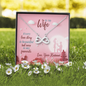 To My Wife, Infinity Hearts Necklace With Message Card, Jewelry For Her, Anniversary, Birthday, Gift For Her, Pendant For Her, Delightful Necklace With Message Card