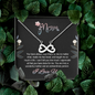 Mom, Infinity Hearts Necklace With You Are Truly A Wonderful Mother and An Extraordinary Person Message Card, Mother's Day Gift, Birthday, Anniversary, Pendant For Her, Jewelry For Her