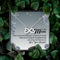 To My Mom, Infinity Hearts Necklace With Thank You For Being The Loving And Caring Mom Message Card, Pendant For Her, Mother's Day Gift, Birthday, Anniversary, Gift For Her, Jewelry For Her