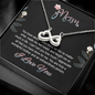 Mom, Infinity Hearts Necklace With You Are Truly A Wonderful Mother and An Extraordinary Person Message Card, Mother's Day Gift, Birthday, Anniversary, Pendant For Her, Jewelry For Her