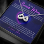 To My Bonus Mom, Infinity Hearts Necklace, Mother’s Day Gift Pendant For Her, Christmas, Birthday, Anniversary, Gift For Her, Jewelry For Her, Necklace For Her