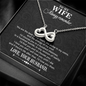 To My Wife Always Remember, Infinity Hearts Necklace With If There's Life After That, I'll Love You Then Message Card, Anniversary, Birthday, Gift For Her, Jewelry For Her, Pendant For Her
