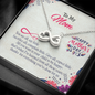 To My Mom, Infinity Hearts Necklace With You Want Is Your Child To Be Happy That's What I've Learned Message Card, Mother's Day Gift , Pendant For Her, Jewelry For Her