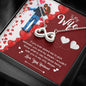 Valentine's Day Gift For Your Wife, Being With You Is My Only Dream Infinity Necklace, Couple Gifts, Infinity Forever Pendant, Present For Wife, Gold/Silver Jewelry