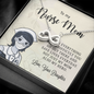 To My Nurse Mom, Infinity Hearts Necklace, Birthday, Mother's Day, Christmas, Anniversary, Gift For Her From Daughter, Valentine's Day, Jewelry For Mom, Pendant For Mom From Daughter