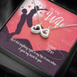 Forever Love Infinity Necklace, Silver Pendant For Wife, Jewelry For Her, Gold/Silver Necklace With Message Card, Gift For Valentine's Day, Couple Gifts
