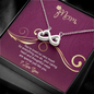 Mom, Infinity Hearts Necklace With Your Ways are Special Just Like You Message Card, Mother's Day Gift, Pendant For Her, Anniversary, Birthday, Gift For Her, Jewelry For Her