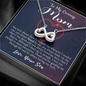 Caring Mom, Infinity Hearts Necklace, Necklace For Her From Her Son, Birthday, Anniversary, Christmas, Mother's Day, Pendant For Her, Jewelry For Her, Gift For Her From Her Son