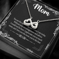 Mom, Love Knot Necklace With I Love You The Most You're The Best Message Card, Mother's Day Gift, Birthday, Anniversary, Pendant For Her, Jewelry For Her