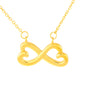 To My Wife, I Love You Forever And Always, Infinity Shape Gold And Silver Necklace, Birthday, Necklace With Message Card, Gift For Soulmate, Personalized Gift