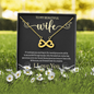 To My Beautiful Wife, Infinity Hearts Necklace With I Would Give You The Ability To See Yourself Through My Eyes Message Card, Birthday, Gift For Her, Jewelry For Her, Pendant For Her