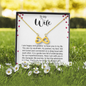 To My Wife, Infinity Hearts Necklace With Thank You For Being My Dearest Wife Message Card, Jewelry For Her, Birthday Gift, Anniversary, Gift For Her, Pendant For Her