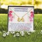 To My Godmother, Infinity Hearts Necklace With Our Bond Will Never Cease To Grow Message Card, Mother's Day Gift, Pendant For Her, Birthday, Anniversary, Gift For Her, Jewelry For Her