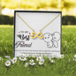 To My Best Friend, Infinity Hearts Necklace With I Pinky Promise To Annoy You Forever Message Card, Birthday, Gift For Her, Jewelry For Her, Necklace for Her, Pendant For Her