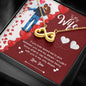 Customized Infinity Love Necklace For wife, Silver Pendant For wife, To My Wife Being With You Is My Only Dream Necklace, Couple Gifts, Personalized Necklace