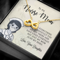 To My Nurse Mom, Infinity Hearts Necklace, Birthday, Mother's Day, Christmas, Anniversary, Gift For Her From Daughter, Valentine's Day, Jewelry For Mom, Pendant For Mom From Daughter