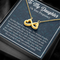 To My Daughter On Your Pregnancy, Infinity Hearts Necklace Gift With Pregnancy Is The Only Time When You Fall in Love Message Card, Pregnancy Gift For Your Daughter, Pendant For Her, Necklace For Her
