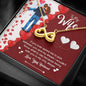 Valentine's Day Gift For Your Wife, Being With You Is My Only Dream Infinity Necklace, Couple Gifts, Infinity Forever Pendant, Present For Wife, Gold/Silver Jewelry