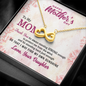 To My Mom, Infinity Hearts Necklace With Thank You For Standing Back So That I May Find My Own Sunshine Message Card, Pendant For Her, Mother's Day Gift, Birthday Gift For Her, Jewelry For Her