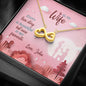 Infinity Hearts Necklace, Customized Necklace With Message Card, Silver Pendant, Every Love Story Is Beautiful But Ours Is My Favorite Necklace, Couple Gifts