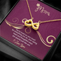 Mom, Infinity Hearts Necklace With Your Ways are Special Just Like You Message Card, Mother's Day Gift, Pendant For Her, Anniversary, Birthday, Gift For Her, Jewelry For Her