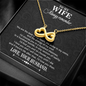To My Wife Always Remember, Infinity Hearts Necklace With If There's Life After That, I'll Love You Then Message Card, Anniversary, Birthday, Gift For Her, Jewelry For Her, Pendant For Her