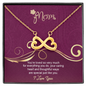 Mom, Infinity Hearts Necklace With Your Ways are Special Just Like You Message Card, Mother's Day Gift, Pendant For Her, Anniversary, Birthday, Gift For Her, Jewelry For Her