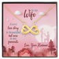 To My Wife, Infinity Hearts Necklace With Message Card, Jewelry For Her, Anniversary, Birthday, Gift For Her, Pendant For Her, Delightful Necklace With Message Card