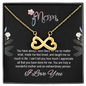 Mom, Infinity Hearts Necklace With You Are Truly A Wonderful Mother and An Extraordinary Person Message Card, Mother's Day Gift, Birthday, Anniversary, Pendant For Her, Jewelry For Her
