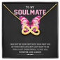 To My Soulmate, Infinity Hearts Necklace With I Just Want To Be Your Last Everything I Love You Forever and Always Message Card, Birthday, Anniversary, Gift For Her, Jewelry For Her, Pendant For Her