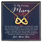 Caring Mom, Infinity Hearts Necklace, Necklace For Her From Her Son, Birthday, Anniversary, Christmas, Mother's Day, Pendant For Her, Jewelry For Her, Gift For Her From Her Son