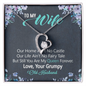 To My Wife, Forever Love Necklace With You Are My Queen Forever Message Card, Jewelry For Her, Anniversary, Birthday, Gift For Her, Pendant For Her