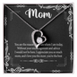 Mom, Forever Love Necklace With I Love You The Most You're The Best Message Card, Mother's Day Gift, Birthday, Anniversary, Pendant For Her, Jewelry For Her