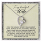 To My Beautiful Wife, Forever Love Necklace With I Love You More Than Words Can Say Message Card, Pendant For Her, Birthday, Anniversary, Gift For Her, Jewelry For Her