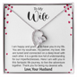 To My Wife, Forever Love Necklace With Thank You For Being My Dearest Wife Message Card, Jewelry For Her, Birthday Gift, Anniversary, Gift For Her, Pendant For Her