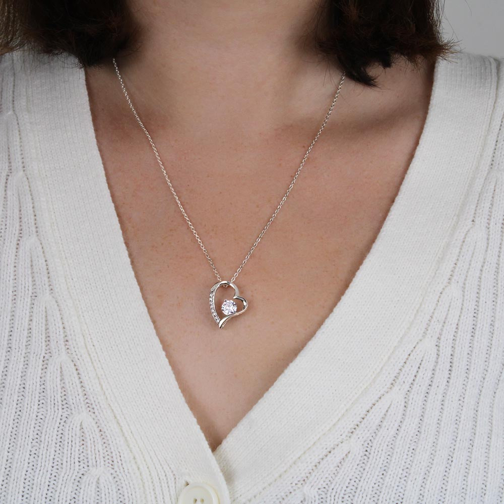 HAPPY MOTHERS DAY, FOREVER LOVE NECKLACE FOR MOM, NECKLACE WITH MESSAGE CARD, BIRTHDAY, MOTHER'S DAY GIFT FOR HER, FROM DAUGHTER/SON